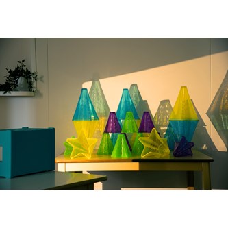 Sensoriske kegler transparente farver