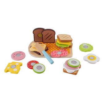 Brød og pålæg i træ, delbart