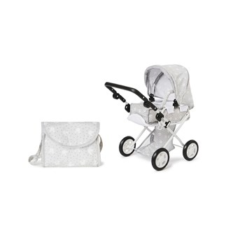 Dukkevogn med pusletaske