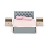 Lundby dukkehusmøbler soveværelse 3 dele