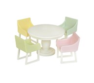 Lundby dukkehusmøbler spisebord 5 dele