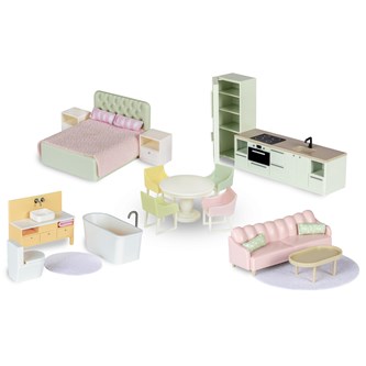Lundby dukkehusmøbler 17 dele