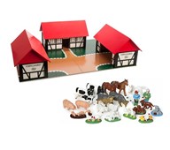Bondegård med dyr og figurer