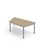 12:38 FSC trapezbord DL 140x70 cm sølv understel