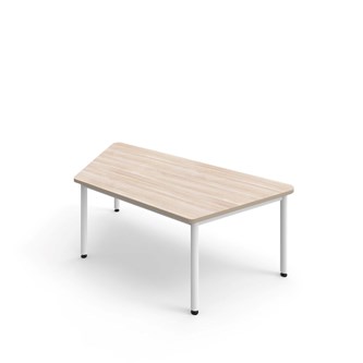 12:38 FSC trapezbord HT 140x70 cm hvidt understel