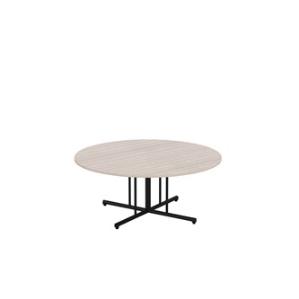 12:38 FSC søjlebord akustiklaminat rundt Ø120 cm sort understel