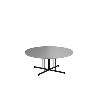 12:38 FSC søjlebord akustiklaminat rundt Ø120 cm sort understel