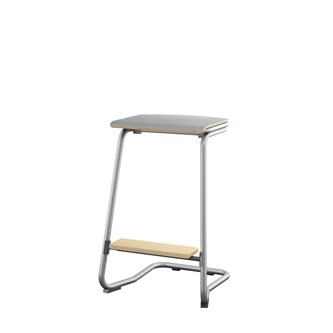 Matte FSC taburet 62 cm m/lille sæde og sølv stel
