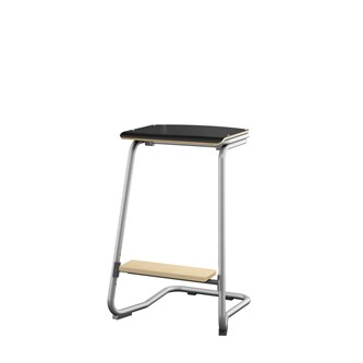 Matte FSC taburet 62 cm m/lille sæde og sølv stel