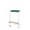 Matte FSC taburet 62 cm m/stort sæde og hvidt stel