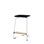 Matte FSC taburet 62 cm m/lille sæde og hvidt stel