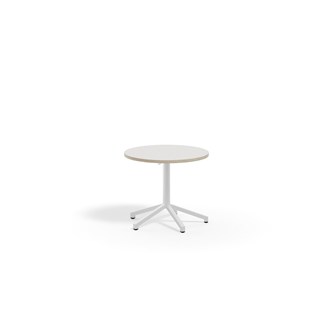 Pilare bord akustiklaminat Ø70 cm hvidt understel
