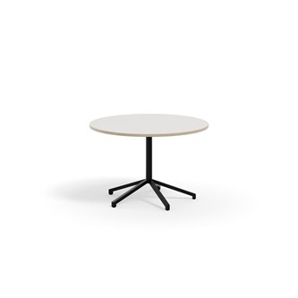 Pilare bord akustiklaminat Ø110 cm sort understel