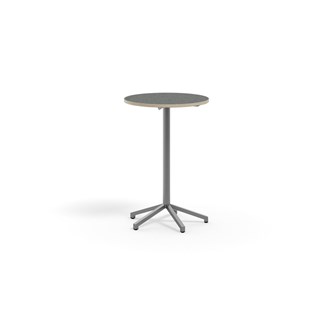 Pilare bord akustik linoleum Ø70 cm sølv understel