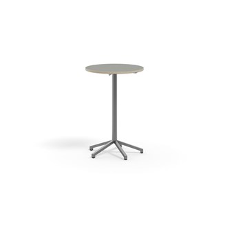 Pilare bord akustik linoleum Ø70 cm sølv understel