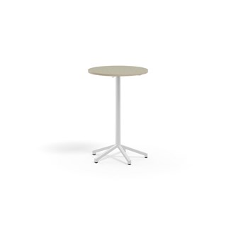 Pilare bord akustik linoleum Ø70 cm hvidt understel
