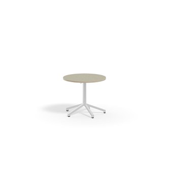 Pilare bord akustik linoleum Ø70 cm hvidt understel