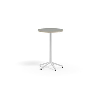 Pilare bord akustik linoleum Ø70 cm hvidt understel