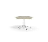 Pilare bord akustik linoleum Ø110 cm hvidt understel