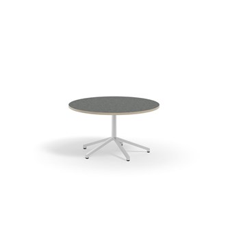 Pilare bord akustik linoleum Ø110 cm hvidt understel
