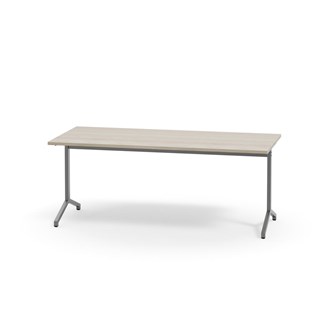 Pilare bord akustiklaminat 180x80 cm sølv understel