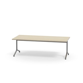 Pilare bord akustiklaminat 180x80 cm sølv understel