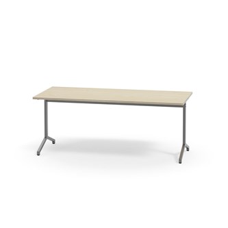 Pilare bord akustiklaminat 180x80 cm sølv understel