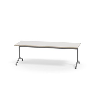 Pilare bord akustiklaminat 180x80 cm sølv understel