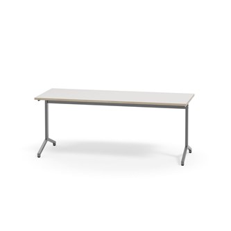 Pilare bord akustiklaminat 180x80 cm sølv understel