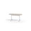 Pilare bord akustiklaminat oval 120x50 cm hvidt understel