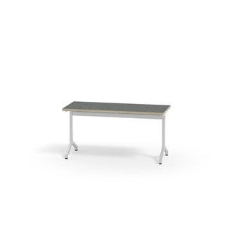 Pilare bord akustik linoleum 120x50 cm hvidt understel