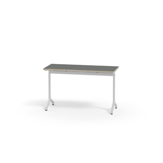 Pilare bord akustik linoleum 120x50 cm hvidt understel