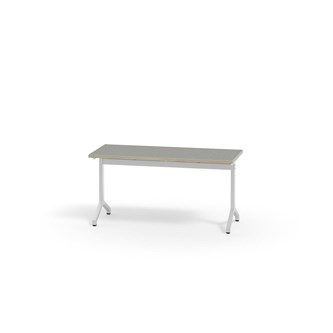 Pilare bord akustik linoleum 120x50 cm hvidt understel