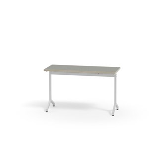 Pilare bord akustik linoleum 120x50 cm hvidt understel