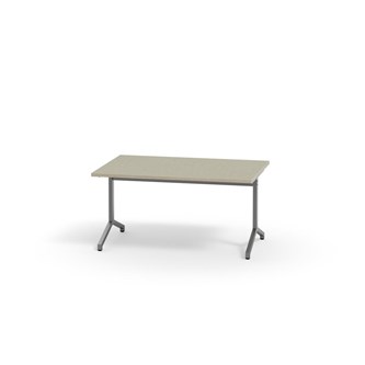 Pilare bord akustik linoleum 120x80 cm sølv understel