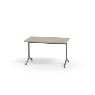 Pilare bord akustik linoleum 120x80 cm sølv understel