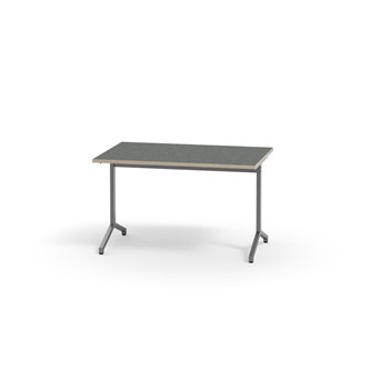 Pilare bord akustik linoleum 120x80 cm sølv understel