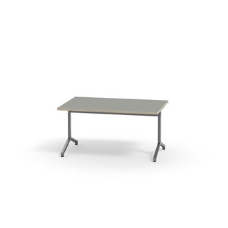 Pilare bord akustik linoleum 120x80 cm sølv understel