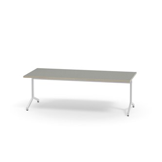Pilare bord akustik linoleum 180x80 cm hvidt understel