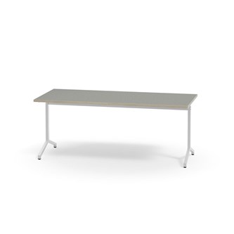 Pilare bord akustik linoleum 180x80 cm hvidt understel