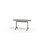 Pilare bord akustik linoleum oval 120x50 cm sølv understel