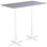 Cross X søjlebord 120x60 cm HT hvidt understel