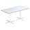 Cross X søjlebord 120x60 cm HT hvidt understel