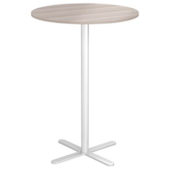 Cross X søjlebord Ø80 cm HT hvidt understel