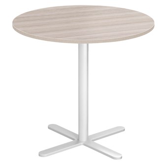 Cross X søjlebord Ø80 cm HT hvidt understel