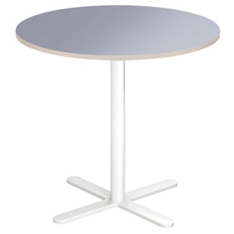 Cross X søjlebord Ø80 cm HT hvidt understel
