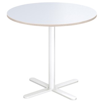 Cross X søjlebord Ø80 cm HT hvidt understel