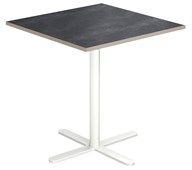 Cross X søjlebord 70x70 cm akustik linoleum hvidt understel