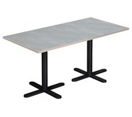 Cross X søjlebord 120x60 cm akustik linoleum sort understel