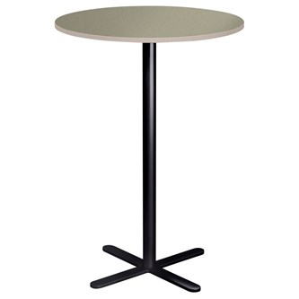 Cross X søjlebord Ø70 cm akustik linoleum sort understel